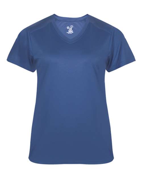 Custom EmbroideredBadger Women's Ultimate SoftLock V-Neck T-Shirt 5874 Royal