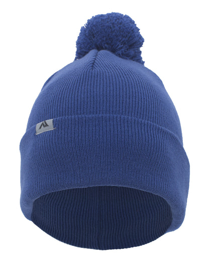 Pacific Headwear Knit Fold-Over Pom-Pom Beanie 641K