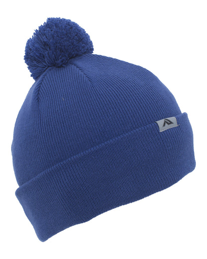 Pacific Headwear Knit Fold-Over Pom-Pom Beanie 641K