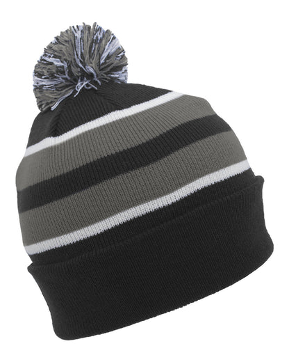 Pacific Headwear Knit Fold-Over Pom-Pom Beanie 641K