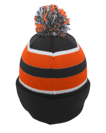 Pacific Headwear Knit Fold-Over Pom-Pom Beanie 641K