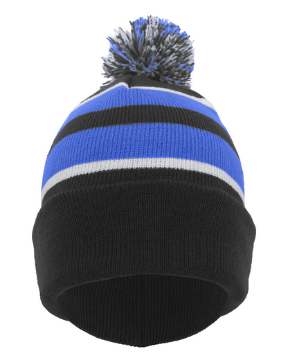 Pacific Headwear Knit Fold-Over Pom-Pom Beanie 641K