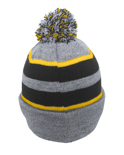 Pacific Headwear Knit Fold-Over Pom-Pom Beanie 641K