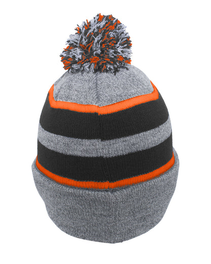 Pacific Headwear Knit Fold-Over Pom-Pom Beanie 641K