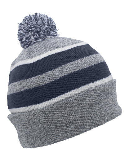 Pacific Headwear Knit Fold-Over Pom-Pom Beanie 641K