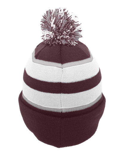 Pacific Headwear Knit Fold-Over Pom-Pom Beanie 641K