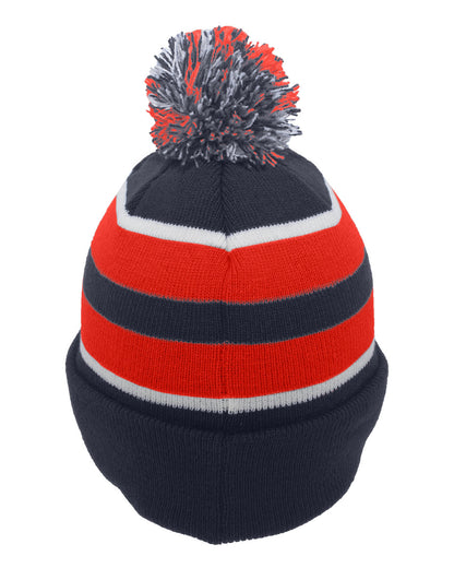 Pacific Headwear Knit Fold-Over Pom-Pom Beanie 641K