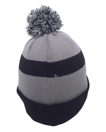 Pacific Headwear Knit Fold-Over Pom-Pom Beanie 641K