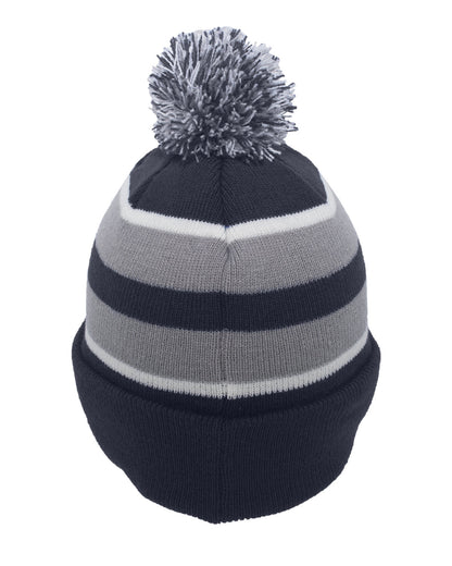 Pacific Headwear Knit Fold-Over Pom-Pom Beanie 641K