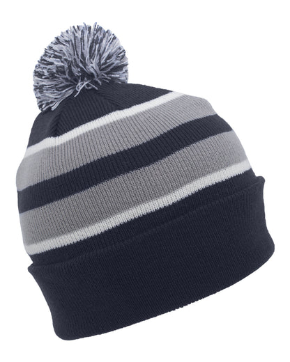 Pacific Headwear Knit Fold-Over Pom-Pom Beanie 641K