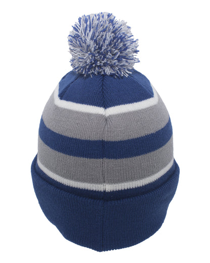 Pacific Headwear Knit Fold-Over Pom-Pom Beanie 641K