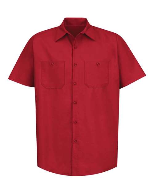 Red Kap Men's Tall Industrial Short Sleeve Work Shirt SP24T