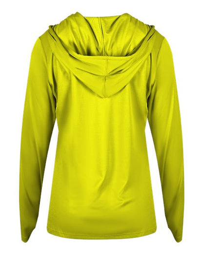Badger Women's B-Core Long Sleeve Hooded T-Shirt 4165 Safety Yellow
