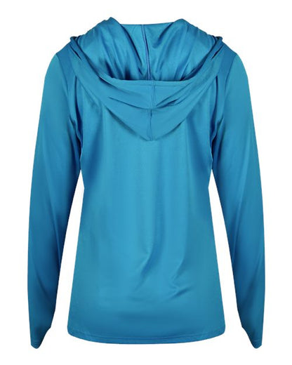 Badger Women's B-Core Long Sleeve Hooded T-Shirt 4165 Electric Blue