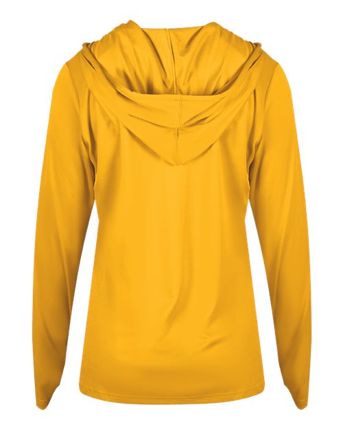 Badger Women's B-Core Long Sleeve Hooded T-Shirt 4165 Gold