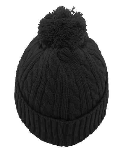 Pacific Headwear Cable Knit Pom-Pom Beanie 643K