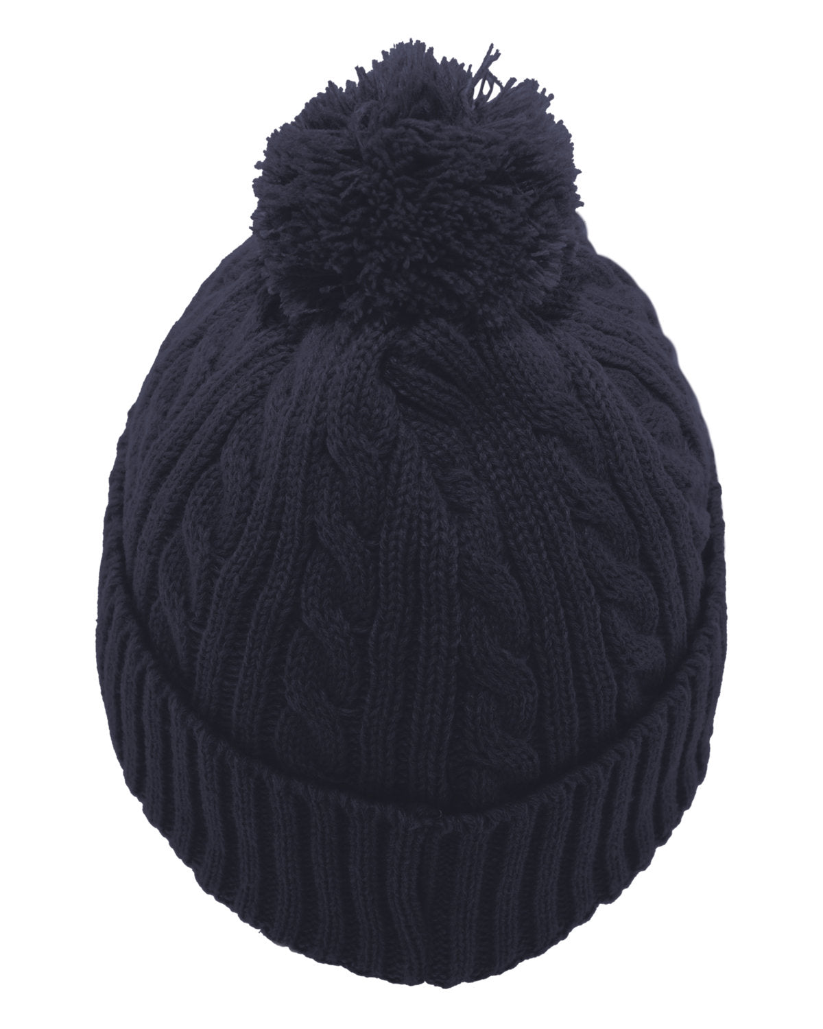 Pacific Headwear Cable Knit Pom-Pom Beanie 643K