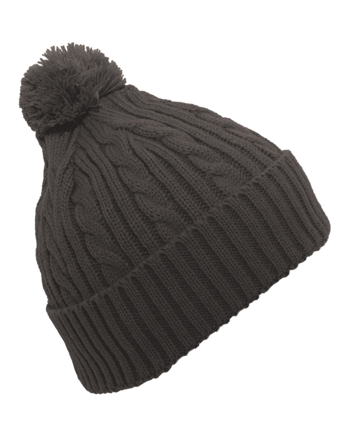 Pacific Headwear Cable Knit Pom-Pom Beanie 643K