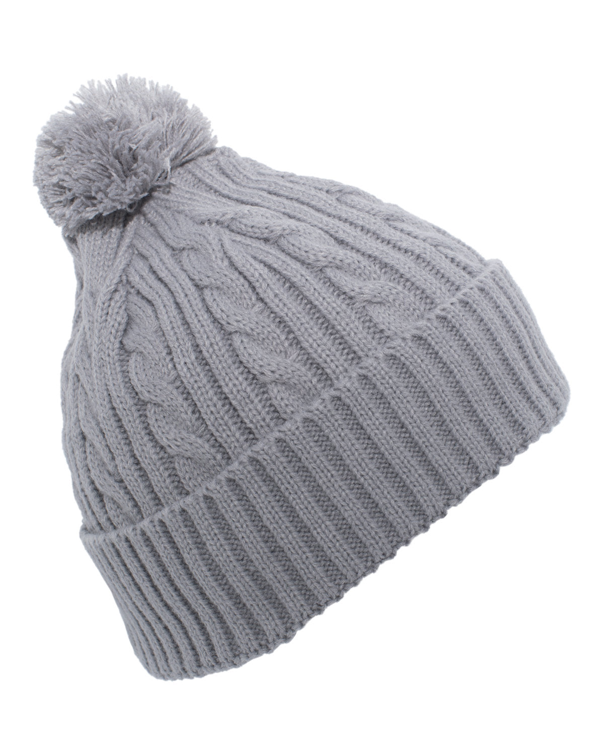 Pacific Headwear Cable Knit Pom-Pom Beanie 643K