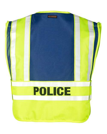 Custom EmbroideredKishigo Unisex Police Vest 5962 Lime/ Blue