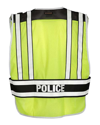 Custom EmbroideredKishigo Unisex Police Vest 5979 Lime/ Black
