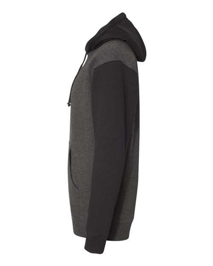 Independent Trading Co. Heavyweight Hooded Sweatshirt IND4000 Charcoal Heather/ Black Custom Embroidered Business Logo