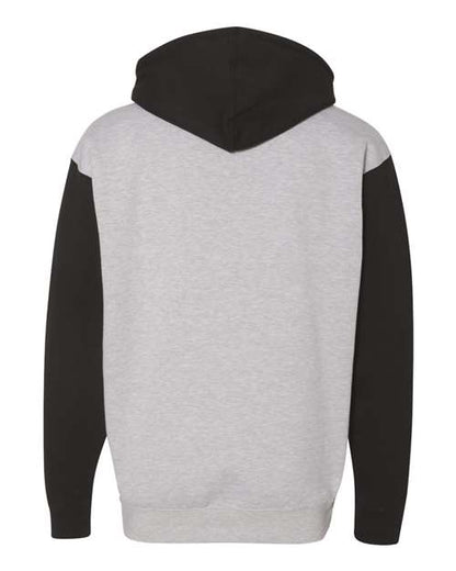 Independent Trading Co. Heavyweight Hooded Sweatshirt IND4000 Grey Heather Custom Embroidered Business Logo