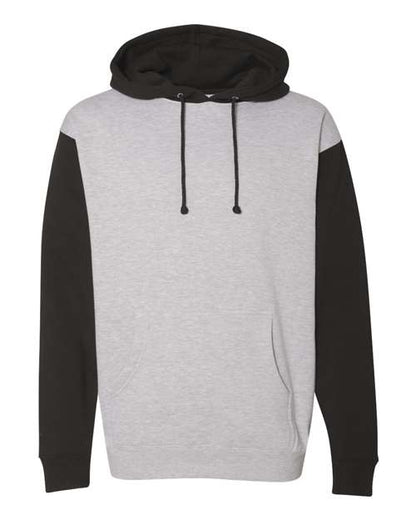 Independent Trading Co. Heavyweight Hooded Sweatshirt IND4000 Grey Heather Custom Embroidered Business Logo