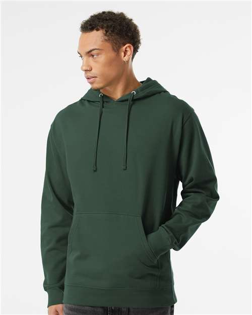 Custom Embroidered  Independent Trading Co. Midweight Hooded Sweatshirt SS4500 Alpine Green