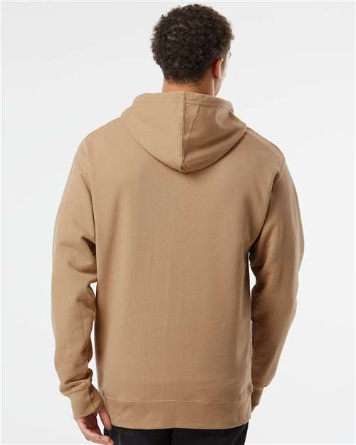 Independent Trading Co. Midweight Hooded Sweatshirt SS4500 Sandstone Custom Embroidered Business Logo