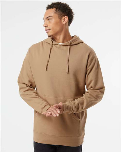 Custom Embroidered  Independent Trading Co. Midweight Hooded Sweatshirt SS4500 Sandstone