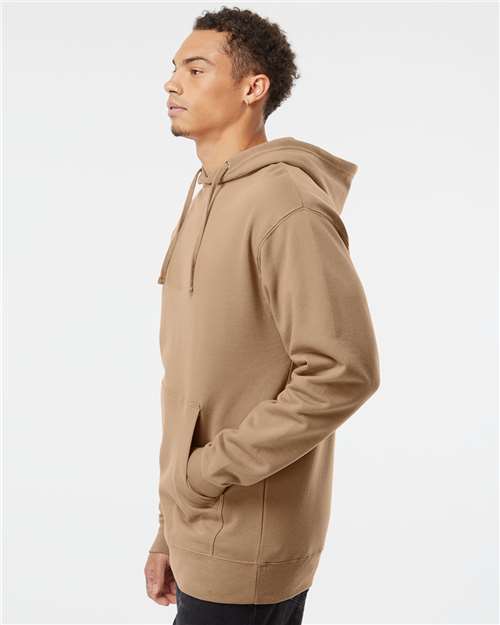 Independent Trading Co. Midweight Hooded Sweatshirt SS4500 Sandstone Custom Embroidered Business Logo
