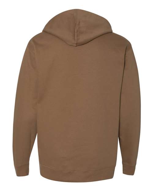 Independent Trading Co. Midweight Hooded Sweatshirt SS4500 Saddle Custom Embroidered Business Logo
