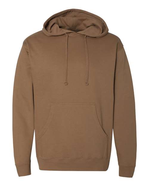 Independent Trading Co. Midweight Hooded Sweatshirt SS4500 Saddle Custom Embroidered Business Logo
