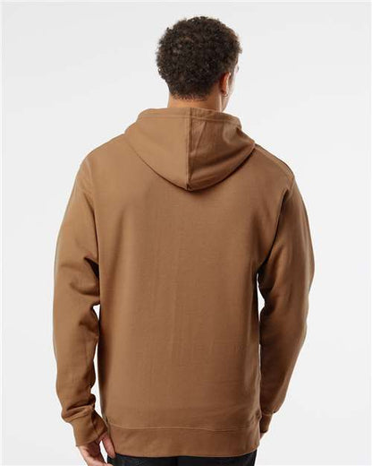 Independent Trading Co. Midweight Hooded Sweatshirt SS4500 Saddle Custom Embroidered Business Logo