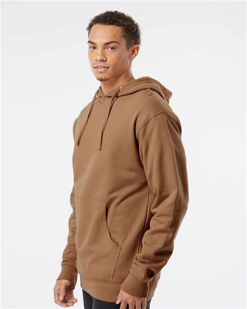 Independent Trading Co. Midweight Hooded Sweatshirt SS4500 Saddle Custom Embroidered Business Logo