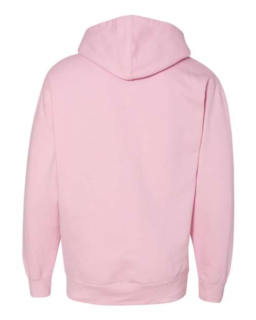 Independent Trading Co. Midweight Hooded Sweatshirt SS4500 Light Pink Custom Embroidered Business Logo