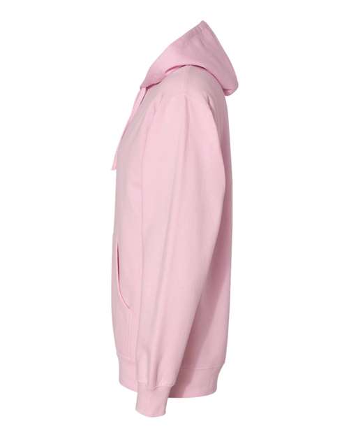 Independent Trading Co. Midweight Hooded Sweatshirt SS4500 Light Pink Custom Embroidered Business Logo