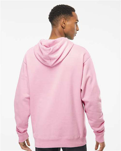 Independent Trading Co. Midweight Hooded Sweatshirt SS4500 Light Pink Custom Embroidered Business Logo