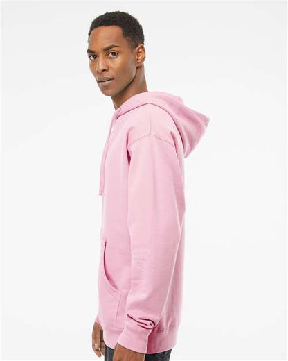 Independent Trading Co. Midweight Hooded Sweatshirt SS4500 Light Pink Custom Embroidered Business Logo