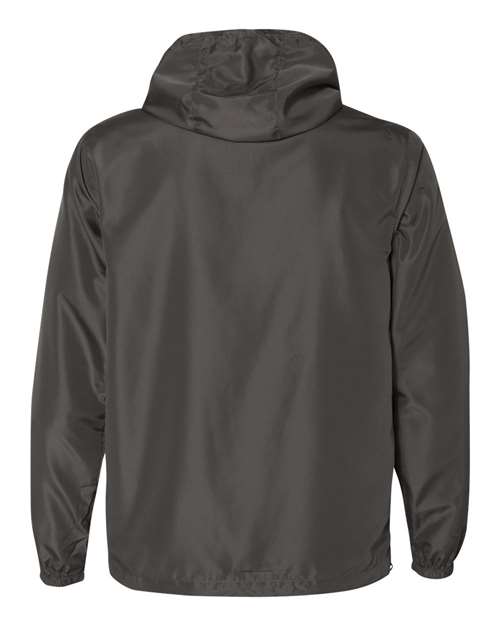 Independent Trading Co. Lightweight Windbreaker Full-Zip Jacket EXP54LWZ Graphite Custom Embroidered Business Logo