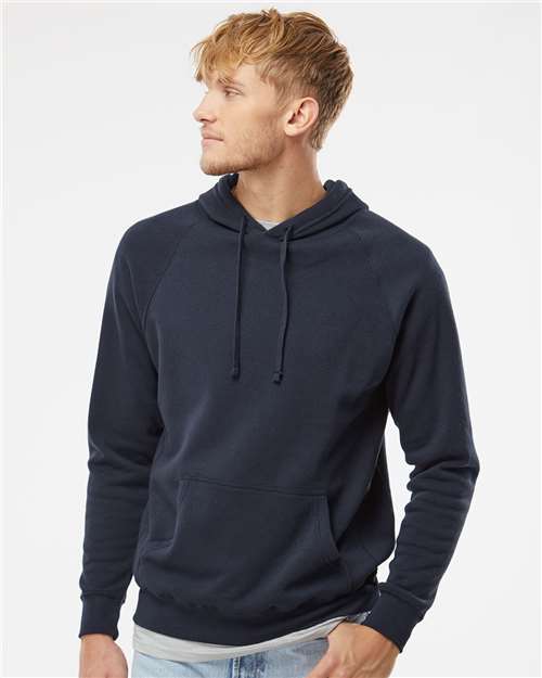 Custom Embroidered  Independent Trading Co. Special Blend Raglan Hooded Sweatshirt PRM33SBP Classic Navy