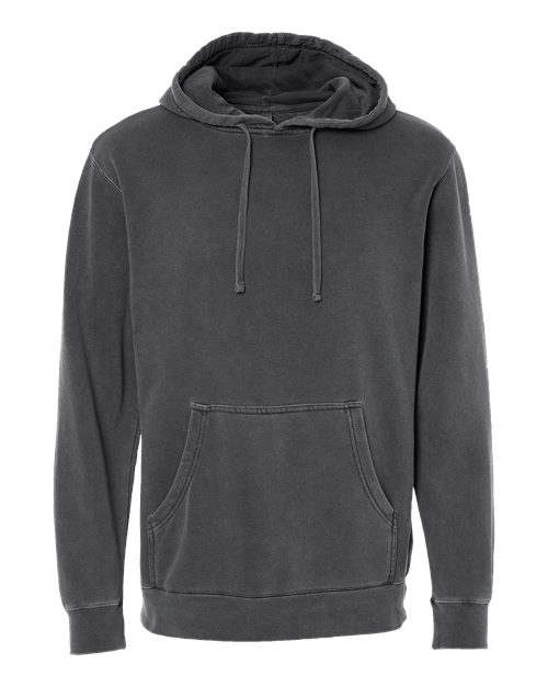 Independent Trading Co. Midweight Pigment-Dyed Hooded Sweatshirt PRM4500 Pigment Amber Custom Embroidered Business Logo