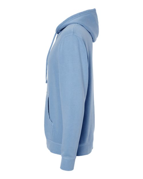 Independent Trading Co. Midweight Pigment-Dyed Hooded Sweatshirt PRM4500 Pigment Light Blue Custom Embroidered Business Logo