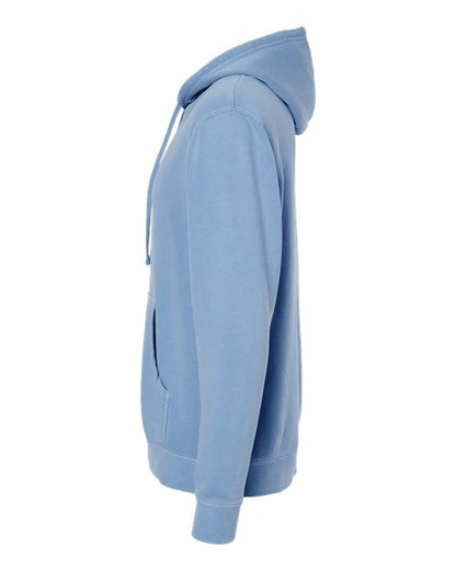 Independent Trading Co. Midweight Pigment-Dyed Hooded Sweatshirt PRM4500 Pigment Light Blue Custom Embroidered Business Logo