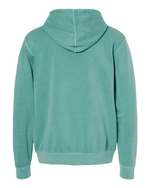 Independent Trading Co. Midweight Pigment-Dyed Hooded Sweatshirt PRM4500 Pigment Maroon Custom Embroidered Business Logo