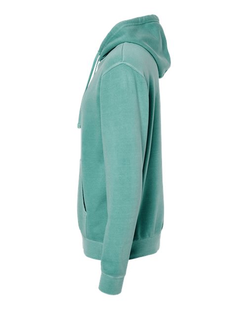 Independent Trading Co. Midweight Pigment-Dyed Hooded Sweatshirt PRM4500 Pigment Mint Custom Embroidered Business Logo