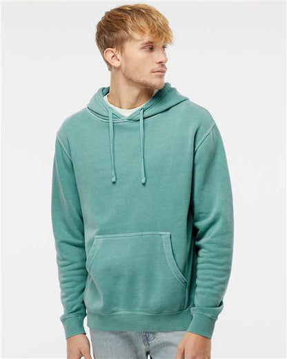 Custom Embroidered  Independent Trading Co. Midweight Pigment-Dyed Hooded Sweatshirt PRM4500 Pigment Mint