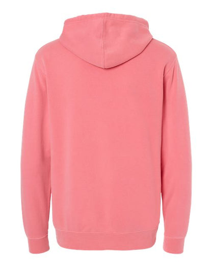 Independent Trading Co. Midweight Pigment-Dyed Hooded Sweatshirt PRM4500 Pigment Mint Custom Embroidered Business Logo