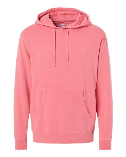 Independent Trading Co. Midweight Pigment-Dyed Hooded Sweatshirt PRM4500 Pigment Mint Custom Embroidered Business Logo